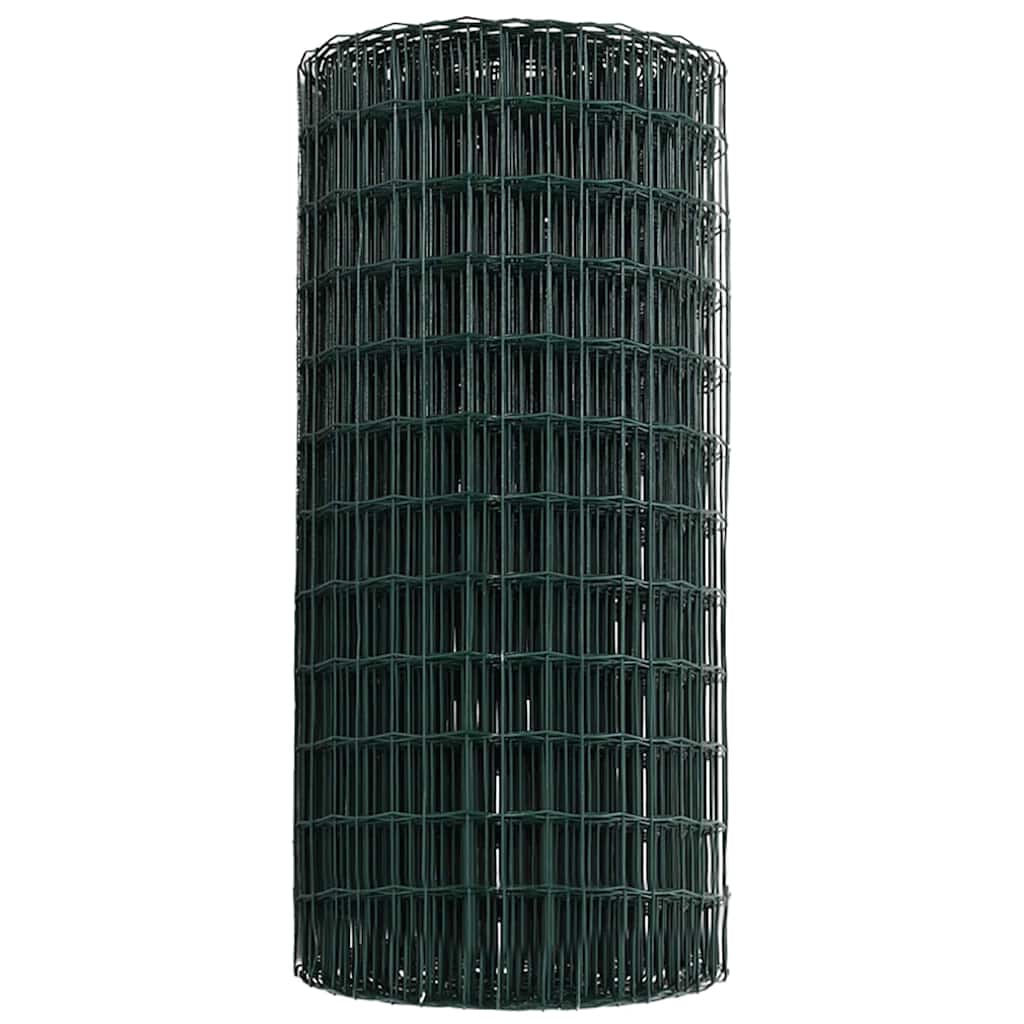 vidaXL Euro Fence 0.8 x 25 m PVC-coated iron Green 6