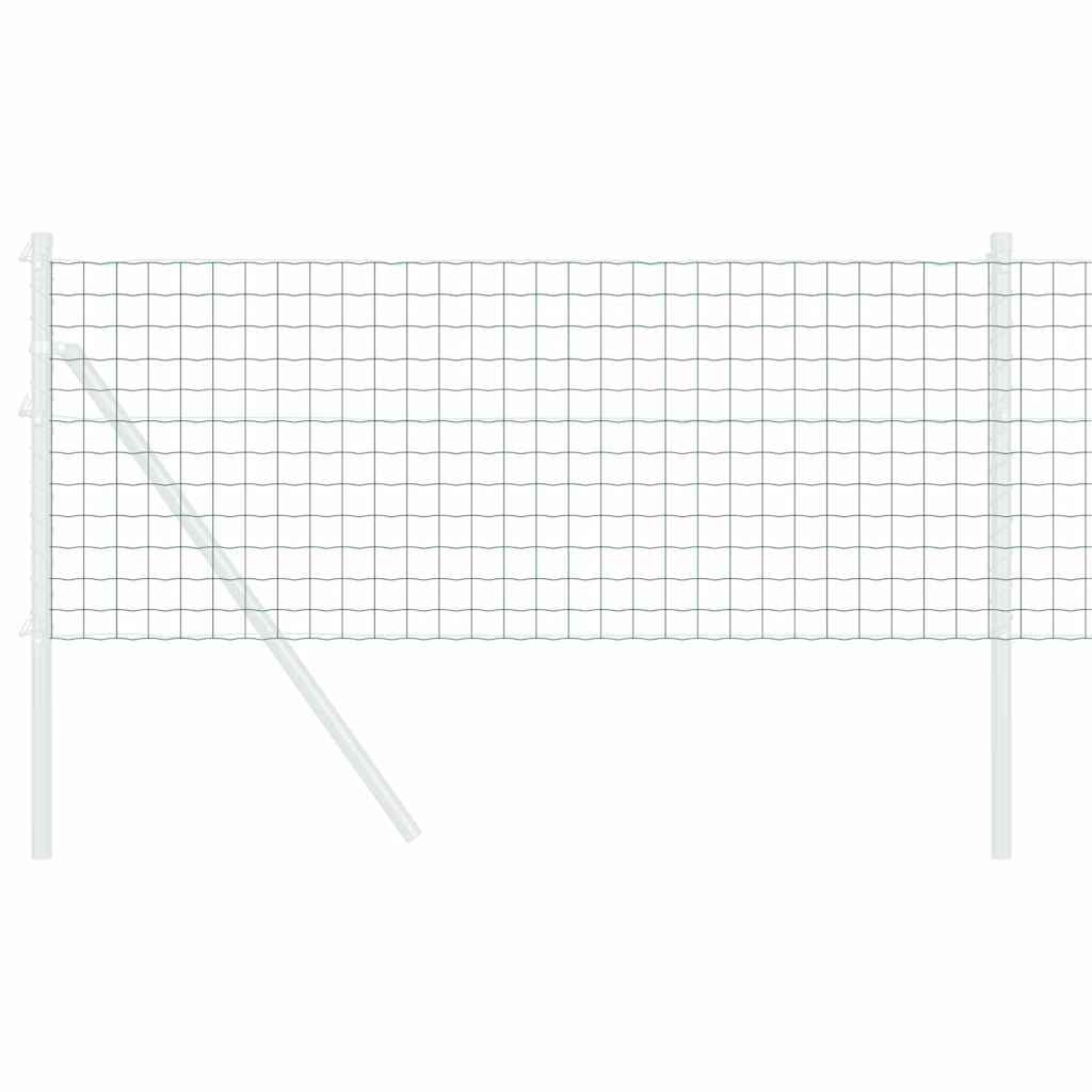vidaXL Euro Fence 0.8 x 25 m PVC-coated iron Green 3