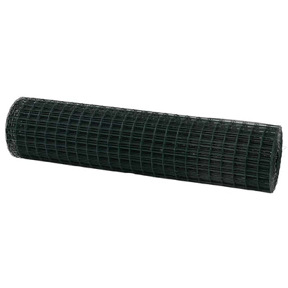 vidaXL Euro Fence 1 x 25 m PVC-coated iron Green 2