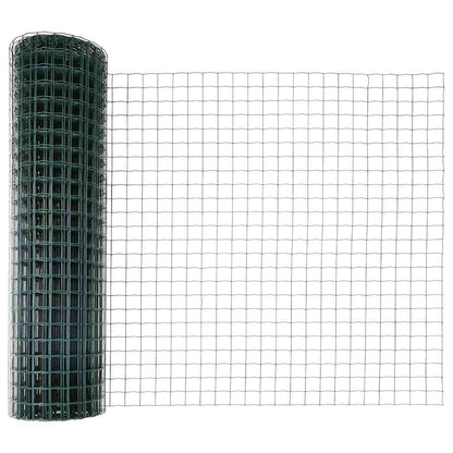 vidaXL Euro Fence 1 x 25 m PVC-coated iron Green 5