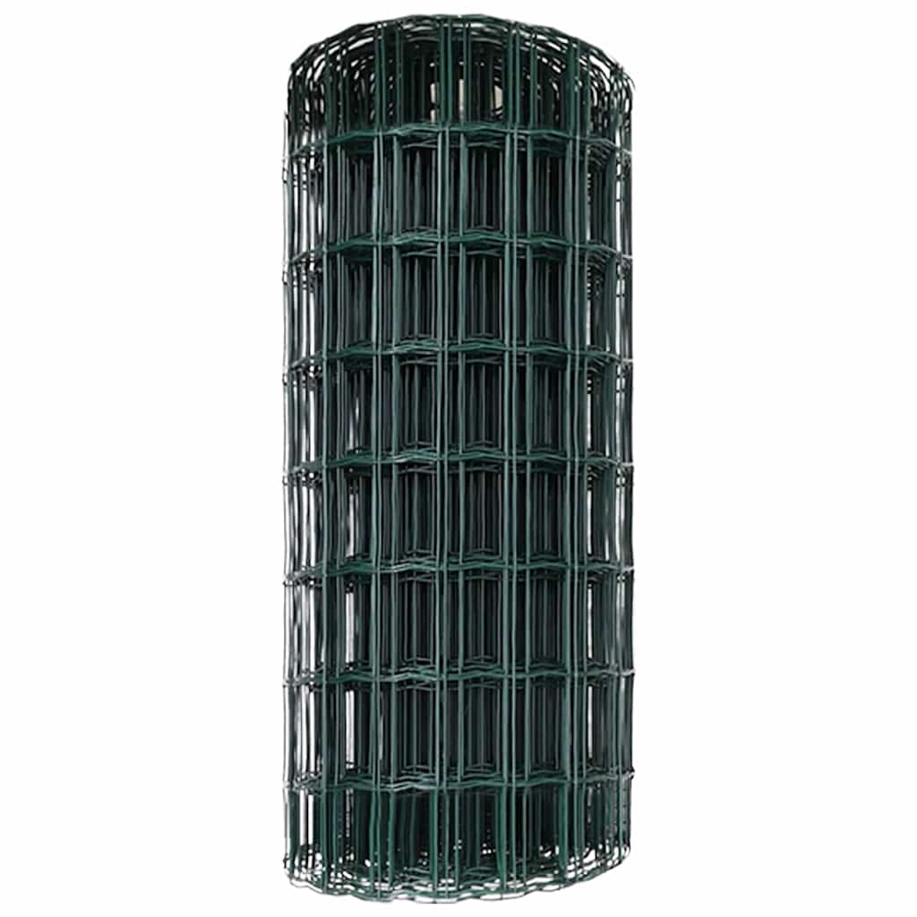 vidaXL Euro Fence 0.8 x 25 m PVC-coated iron Green 6