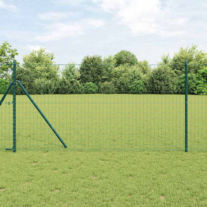 vidaXL Euro Fence 1 x 25m PVC-coated iron Green 1