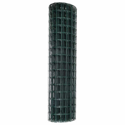 vidaXL Euro Fence 1 x 25m PVC-coated iron Green 6