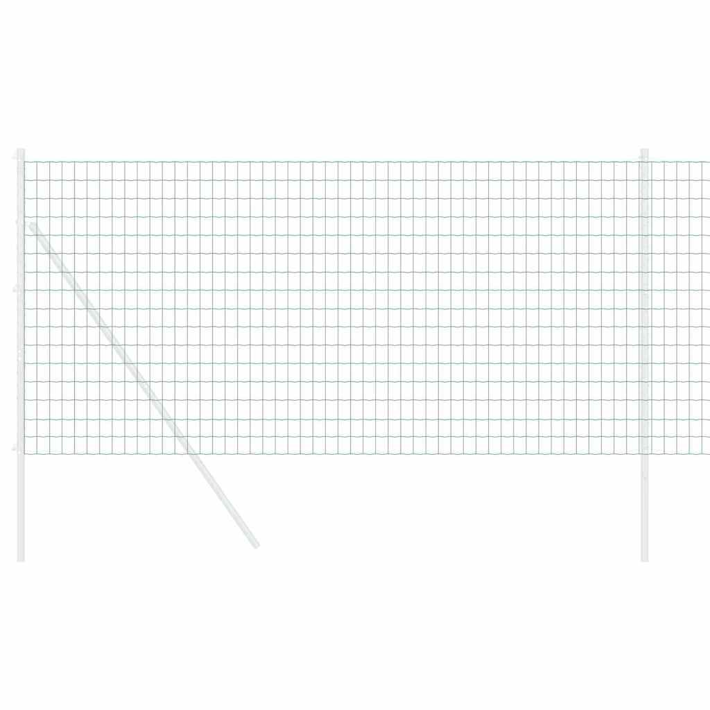vidaXL Euro Fence 1 x 25m PVC-coated iron Green 3