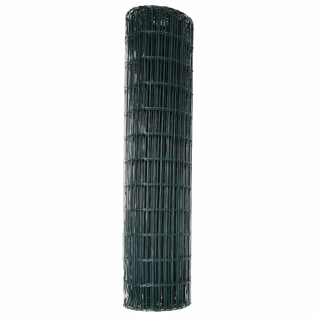 vidaXL Euro Fence 1 x 25 m PVC-coated iron Green 6