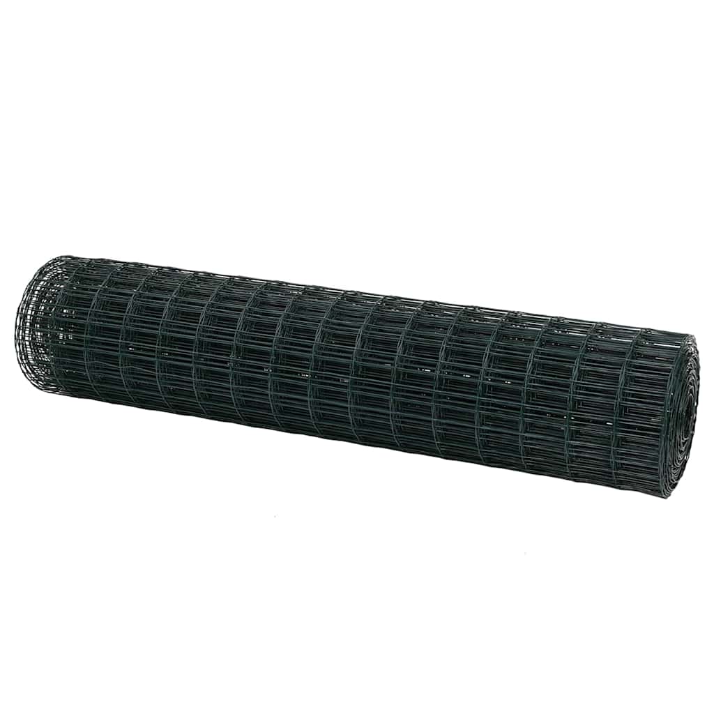vidaXL Euro Fence 1.2 x 25 m PVC-coated iron Green 2