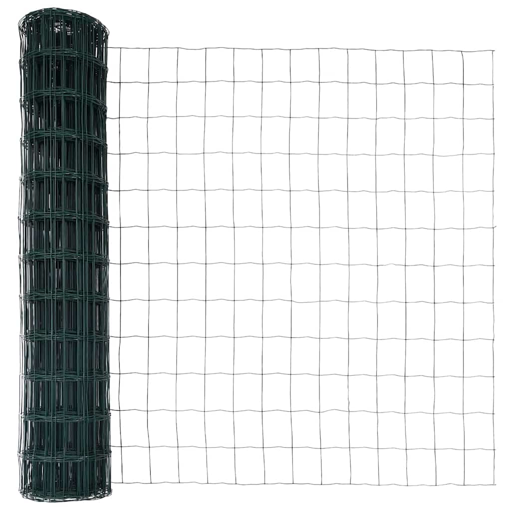 vidaXL Euro Fence 1.2 x 25 m PVC-coated iron Green 5