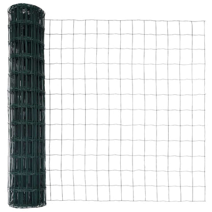 vidaXL Euro Fence 1.2 x 25 m PVC-coated iron Green 5