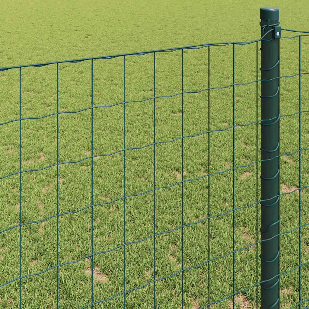 vidaXL Euro Fence 0.4 x 50 m PVC-coated iron Green 4