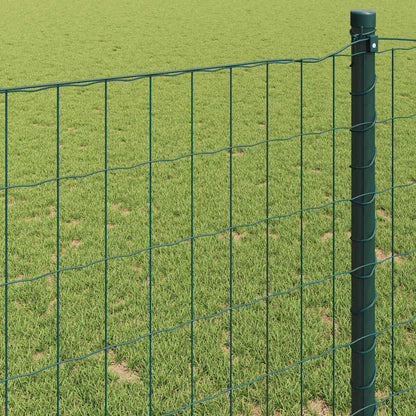 vidaXL Euro Fence 0.4 x 50 m PVC-coated iron Green 4