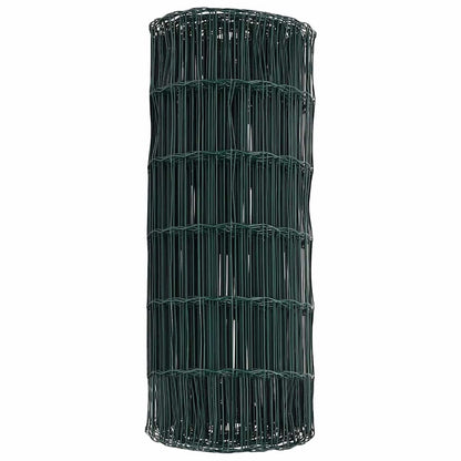 vidaXL Euro Fence 0.4 x 50 m PVC-coated iron Green 6