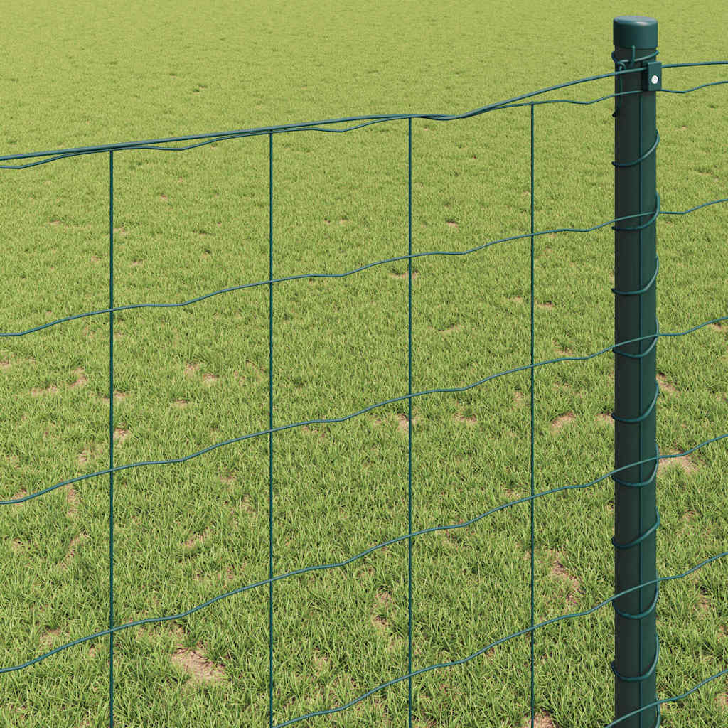 vidaXL Euro Fence 0.4 x 50 m PVC-coated iron Green 4