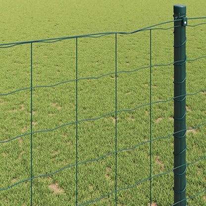 vidaXL Euro Fence 0.4 x 50 m PVC-coated iron Green 4