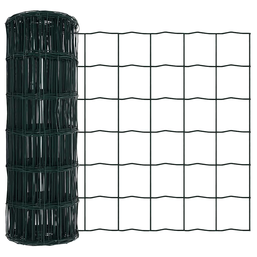 vidaXL Euro Fence 0.4 x 50 m PVC-coated iron Green 5