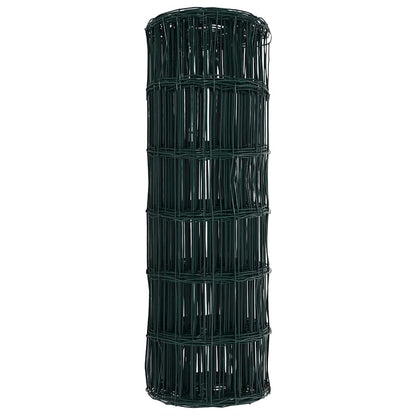 vidaXL Euro Fence 0.4 x 50 m PVC-coated iron Green 6