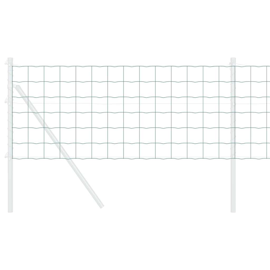 vidaXL Euro Fence 0.4 x 50 m PVC-coated iron Green 3