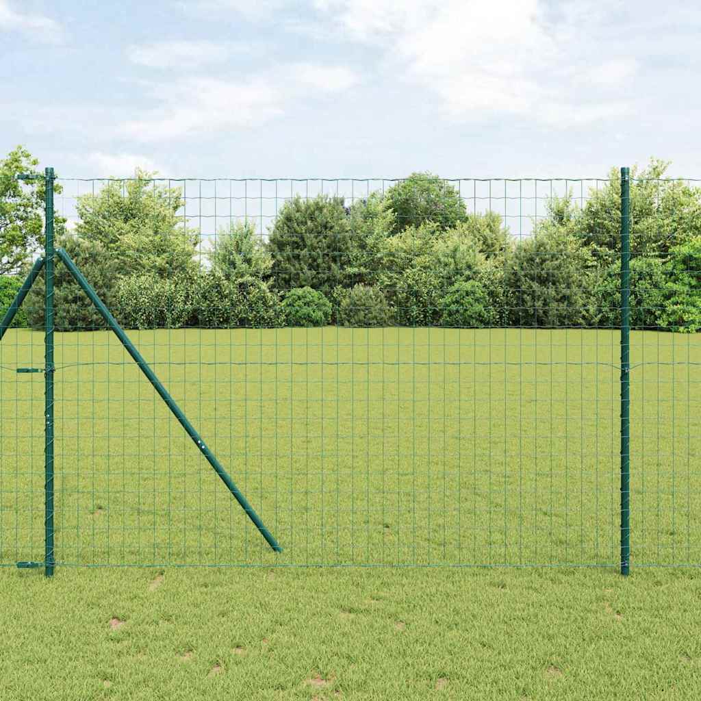 vidaXL Euro Fence 1.6 x 10 m PVC-coated iron Green 1