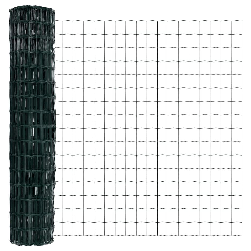 vidaXL Euro Fence 1.6 x 10 m PVC-coated iron Green 5