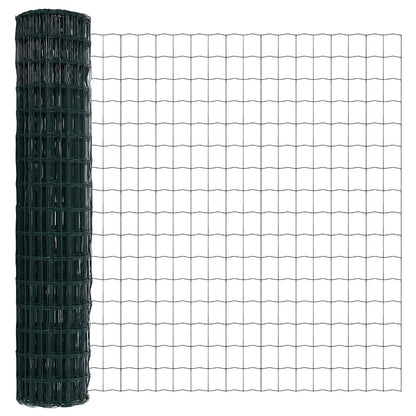 vidaXL Euro Fence 1.6 x 10 m PVC-coated iron Green 5