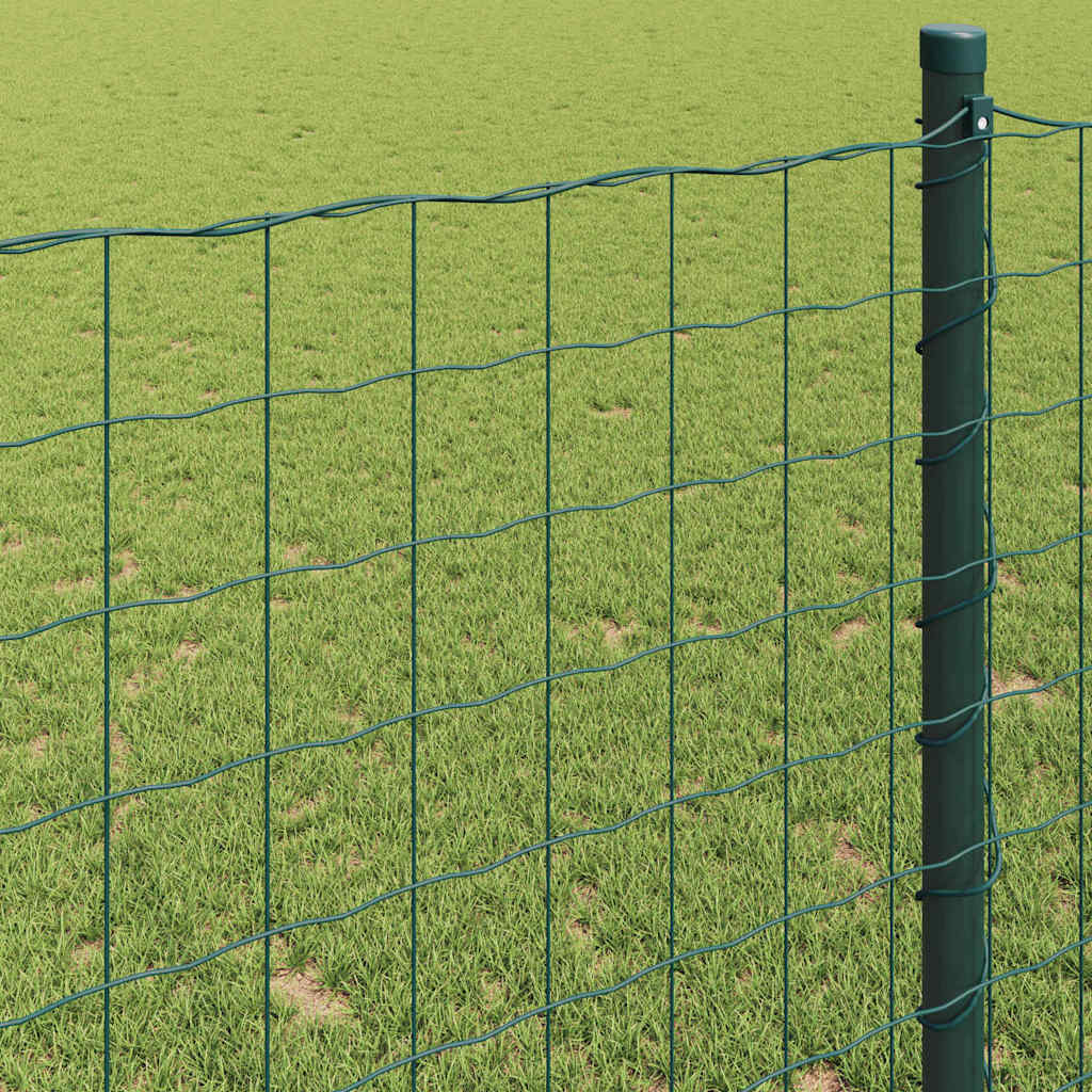 vidaXL Euro Fence 0.4 x 50 m PVC-coated iron Green 4