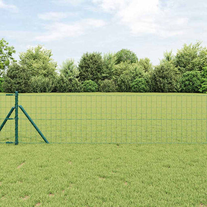 vidaXL Euro Fence 0.4 x 50 m PVC-coated iron Green 1