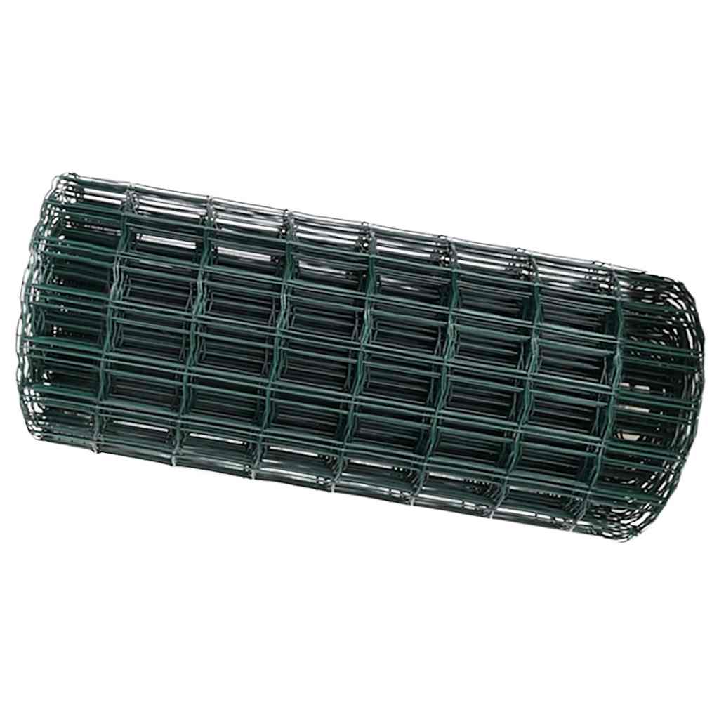 vidaXL Euro Fence 0.4 x 50 m PVC-coated iron Green 2
