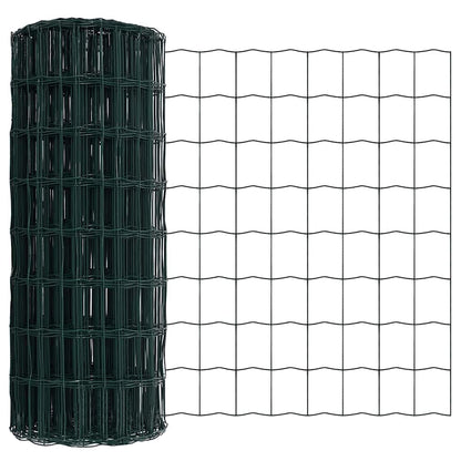 vidaXL Euro Fence 0.4 x 50 m PVC-coated iron Green 5