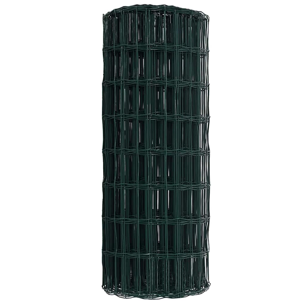 vidaXL Euro Fence 0.4 x 50 m PVC-coated iron Green 6