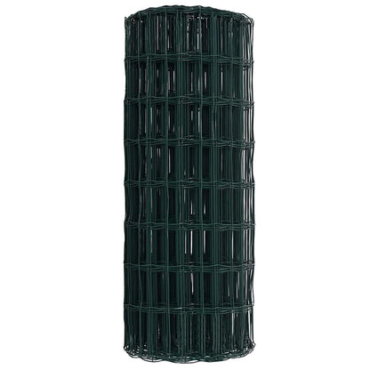 vidaXL Euro Fence 0.4 x 50 m PVC-coated iron Green 6