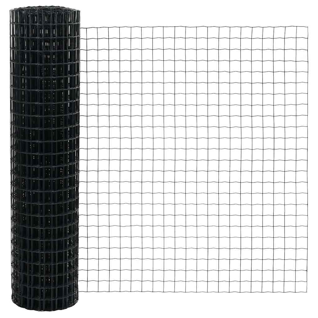 vidaXL Euro Fence 1.4 x 10 m PVC-coated iron Grey 5