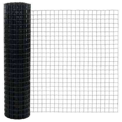 vidaXL Euro Fence 1.4 x 10 m PVC-coated iron Grey 5