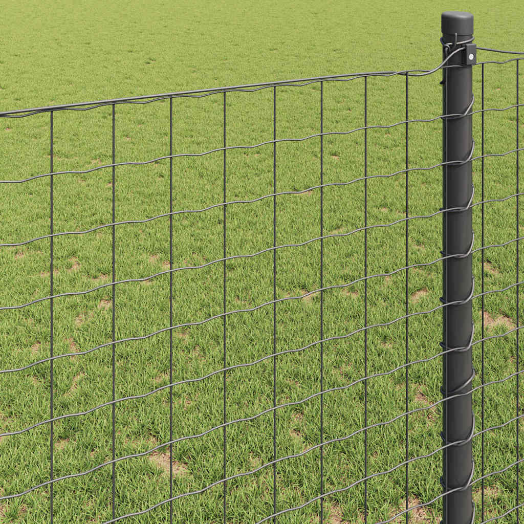 vidaXL Euro Fence 1.5 x 10 m PVC-coated iron Grey 4