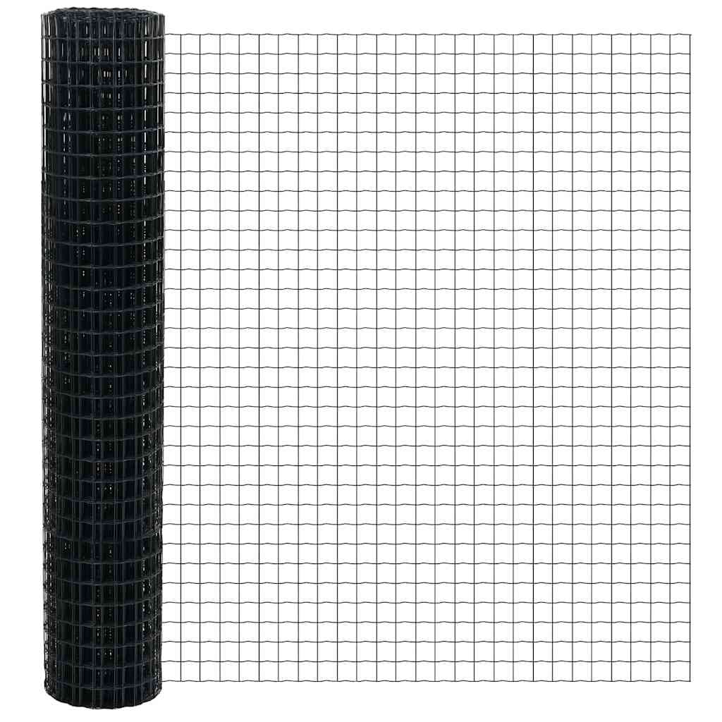 vidaXL Euro Fence 1.5 x 10 m PVC-coated iron Grey 5