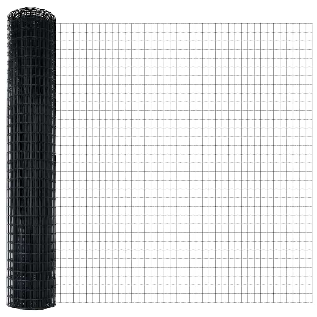 vidaXL Euro Fence 1.6 x 10 m PVC-coated iron Grey 5