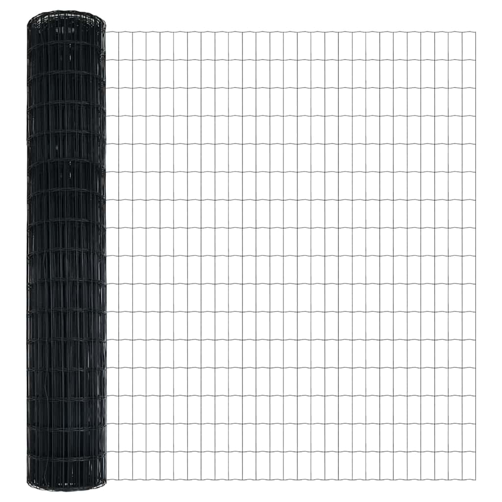 vidaXL Euro Fence 1.6 x 10 m PVC-coated iron Grey 5
