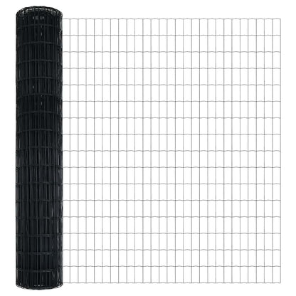 vidaXL Euro Fence 1.6 x 10 m PVC-coated iron Grey 5