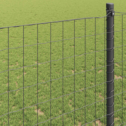 vidaXL Euro Fence 0.8 x 25 m PVC-coated iron Grey 4