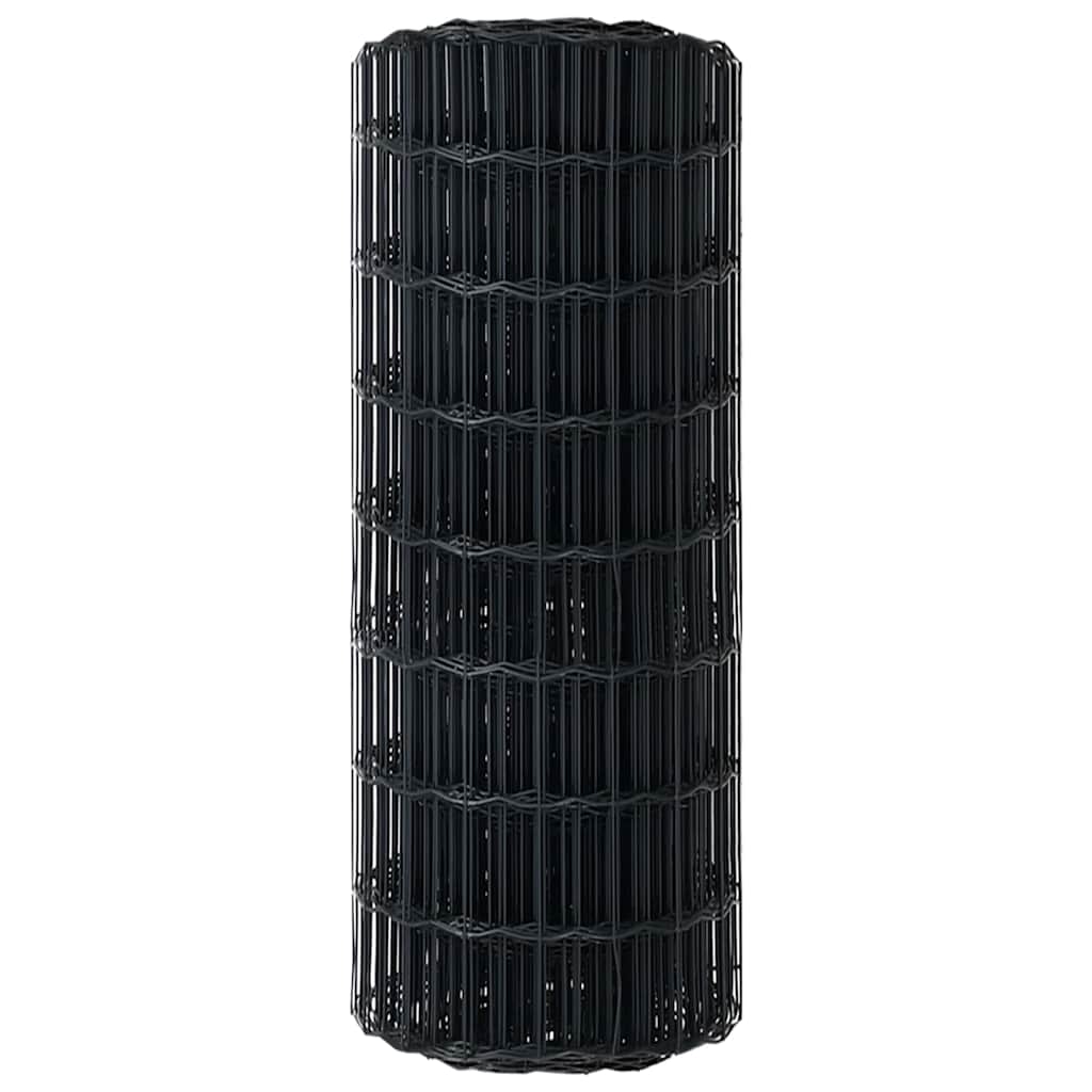 vidaXL Euro Fence 0.8 x 25 m PVC-coated iron Grey 6