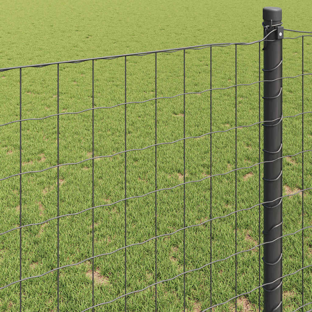 vidaXL Euro Fence 1 x 25 m PVC-coated iron Grey 4