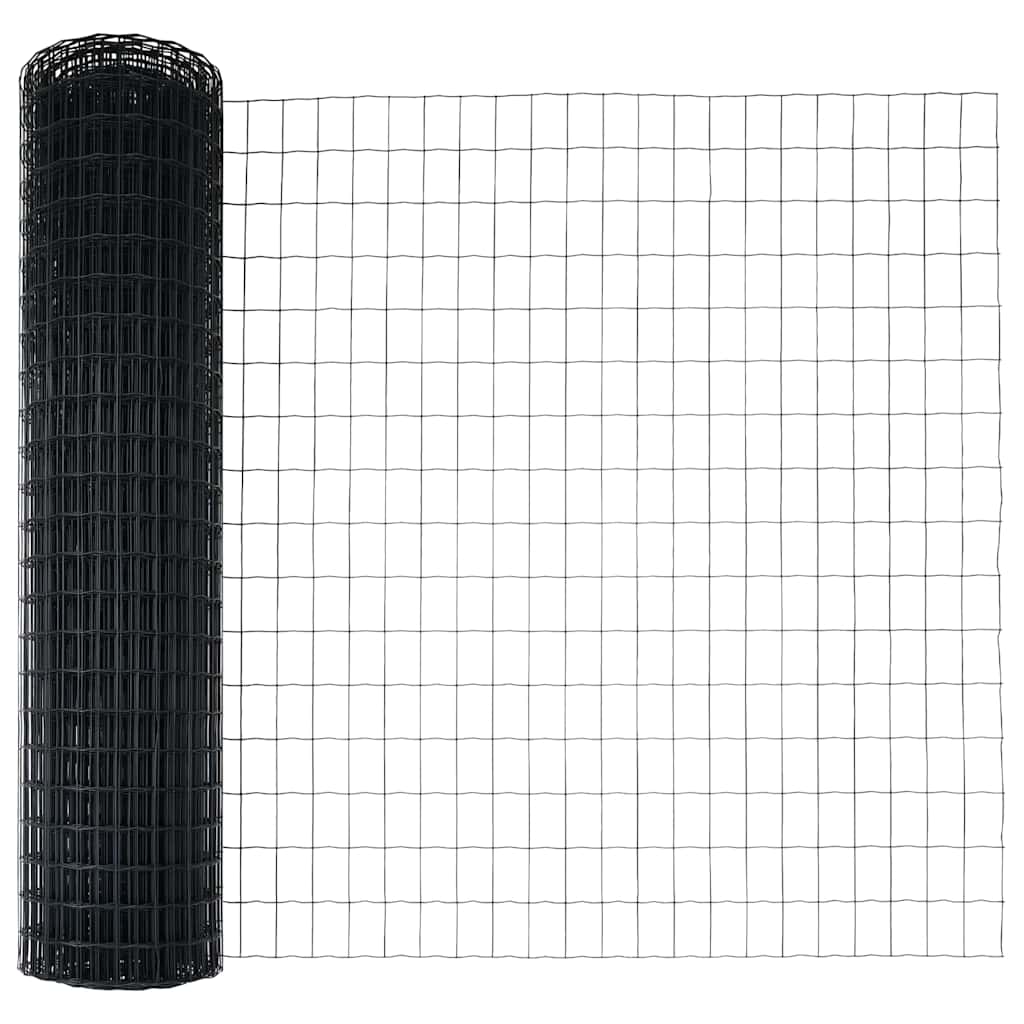 vidaXL Euro Fence 1 x 25 m PVC-coated iron Grey 2