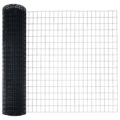 vidaXL Euro Fence 1 x 25 m PVC-coated iron Grey 2