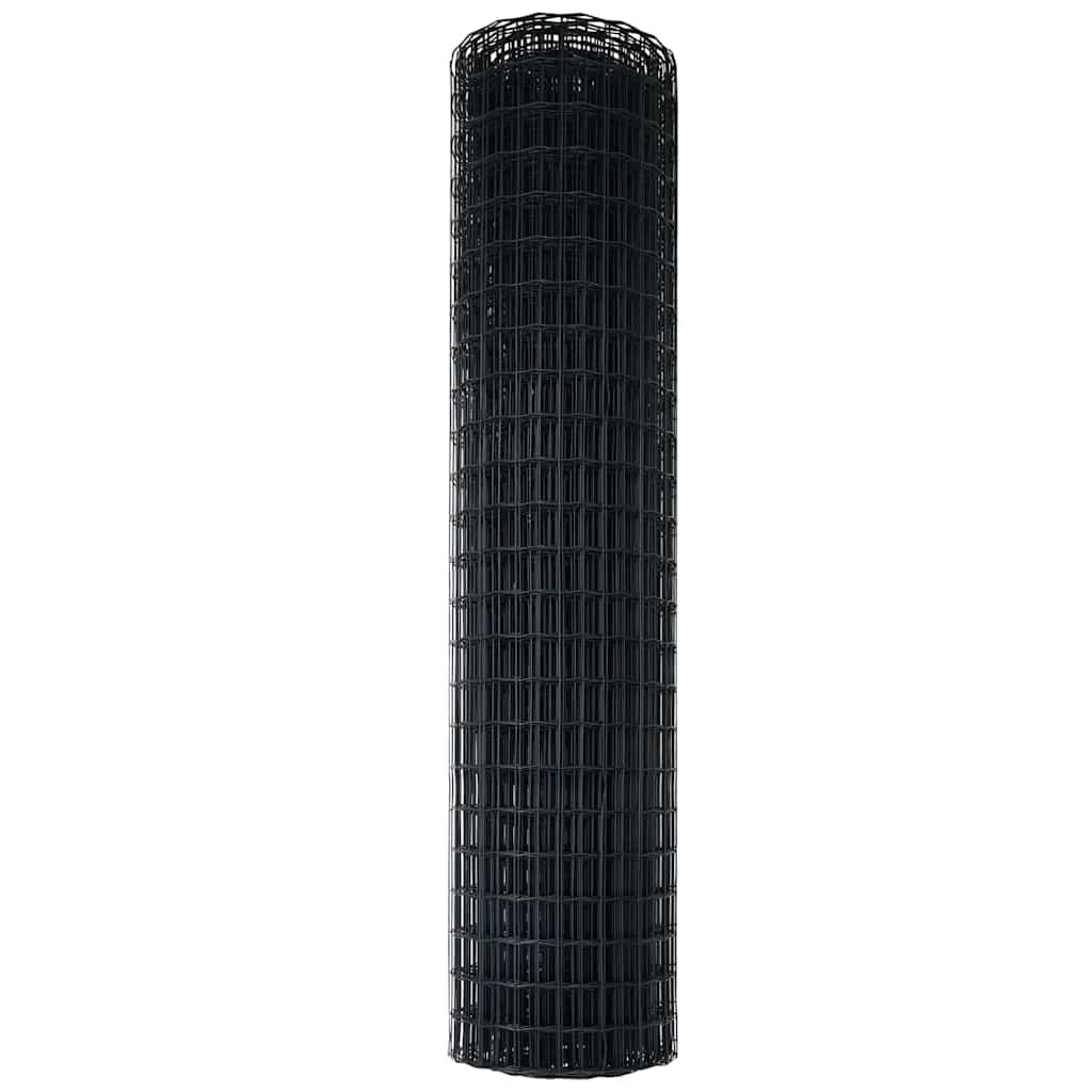 vidaXL Euro Fence 1 x 25 m PVC-coated iron Grey 6