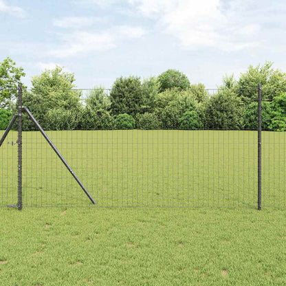 vidaXL Euro Fence 1 x 25 m PVC-coated iron Grey 1