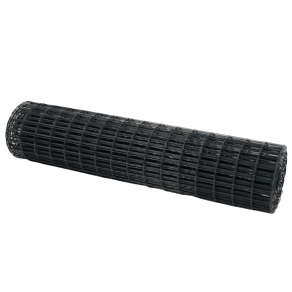 vidaXL Euro Fence 1 x 25 m PVC-coated iron Grey 2
