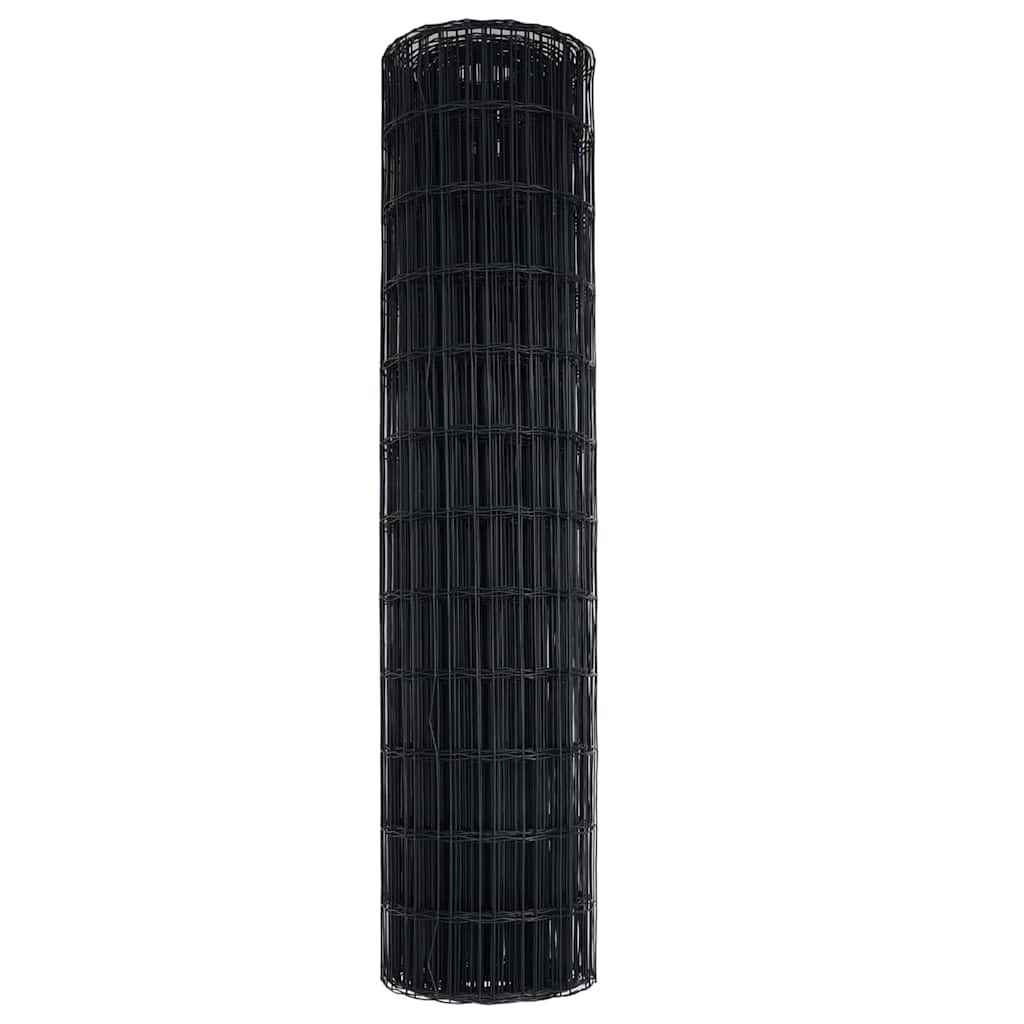 vidaXL Euro Fence 1 x 25 m PVC-coated iron Grey 6