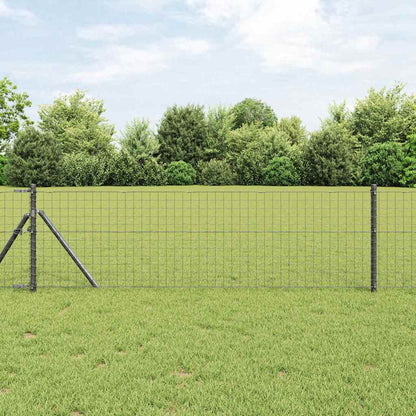 vidaXL Euro Fence 0.4 x 50 m PVC-coated iron Grey 1