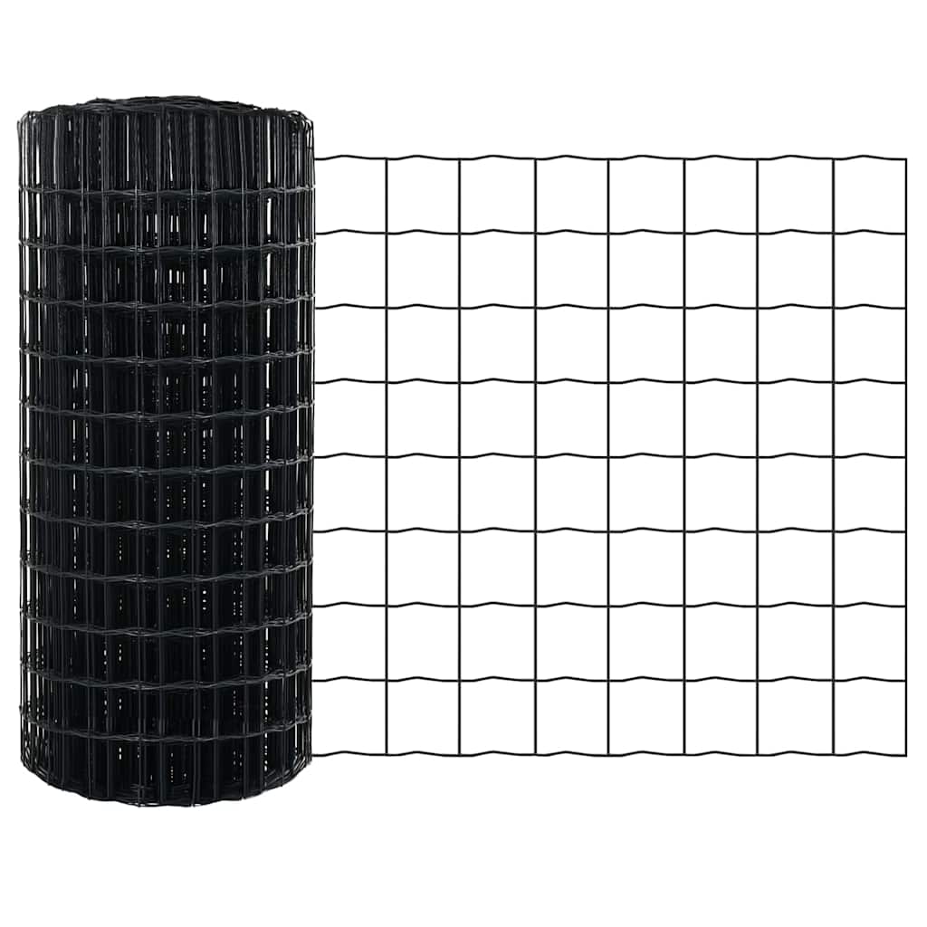 vidaXL Euro Fence 0.4 x 50 m PVC-coated iron Grey 5