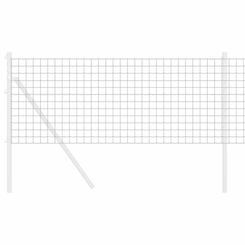 vidaXL Euro Fence 0.4 x 50 m PVC-coated iron Grey 3