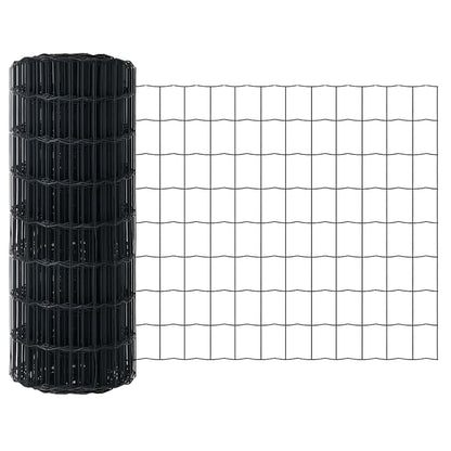 vidaXL Euro Fence 0.4 x 50 m PVC-coated iron Grey 5