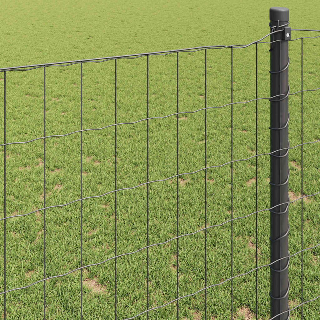 vidaXL Euro Fence 0.6 x 50 m PVC-coated iron Grey 4